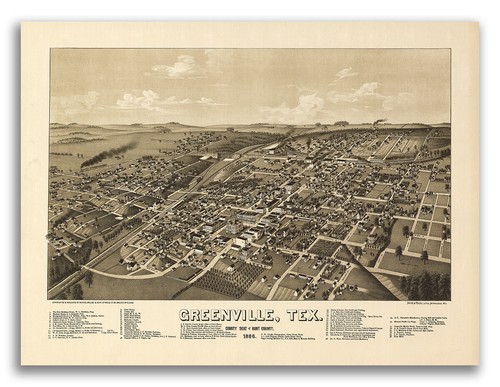 1886 greenville texas vintage - texas,