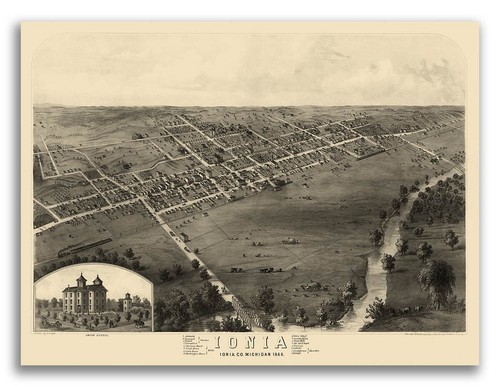 1868 ionia michigan - ionia, vintage