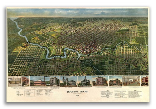 1891 houston texas vintage - 1891,