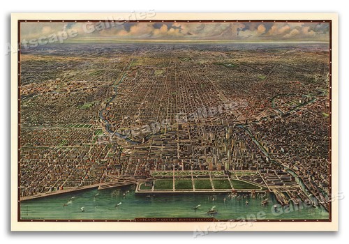 1916 chicago illinois vintage - illinois,
