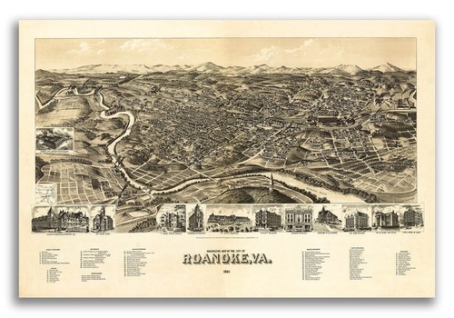 Roanoke virginia 1891 historic - virginia,