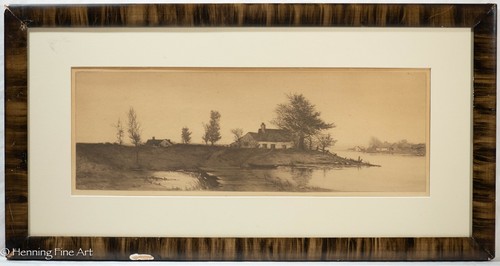 Antique panoramic etching - antique,