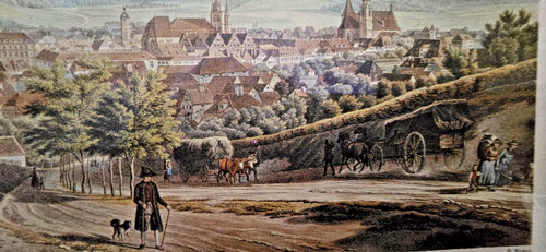 Etching hand tinted panoramic - hand,