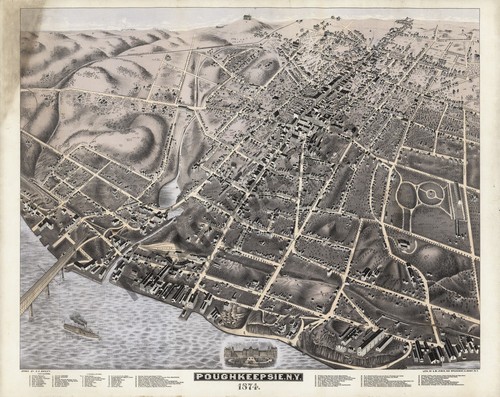Panoramic map poughkeepsie - of,