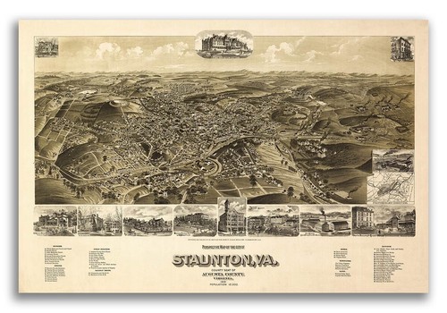 Staunton 1891 historic - staunton, va