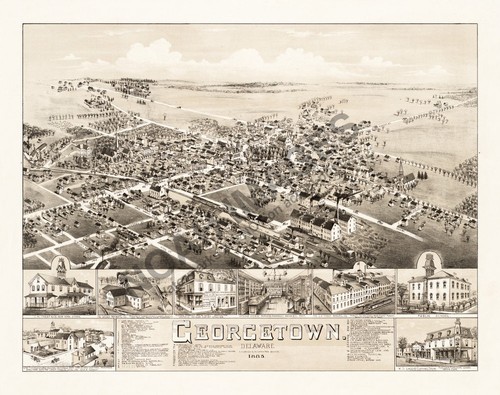 Panoramic map georgetown - panoramic,